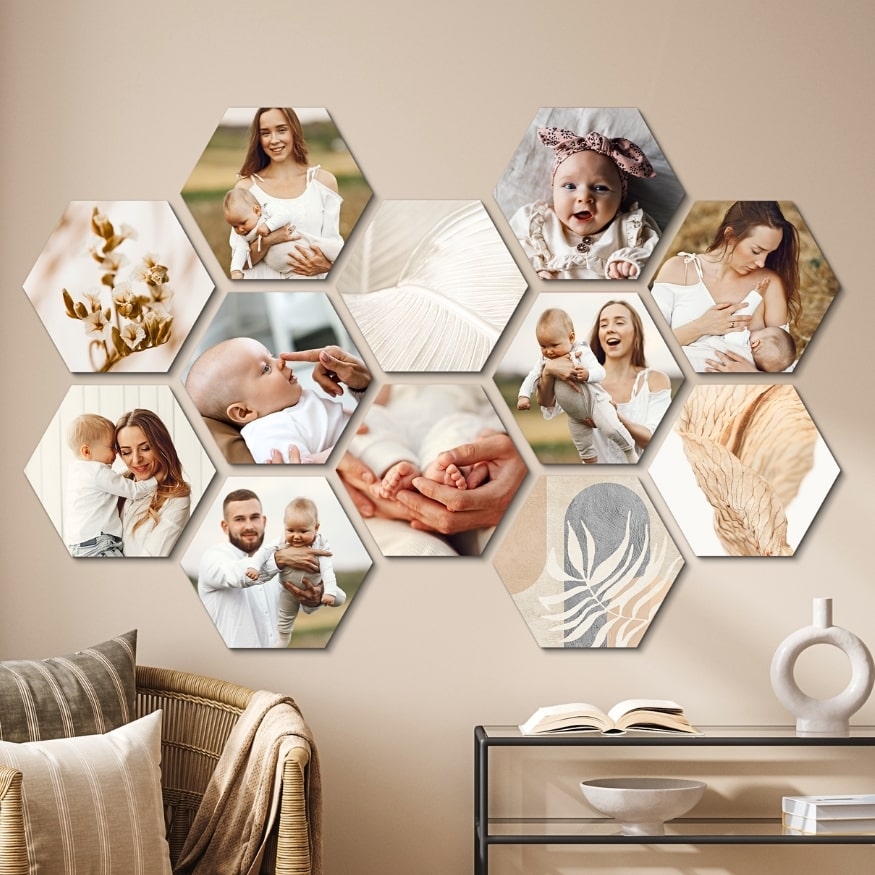 Hexagon collage moederdag 2024