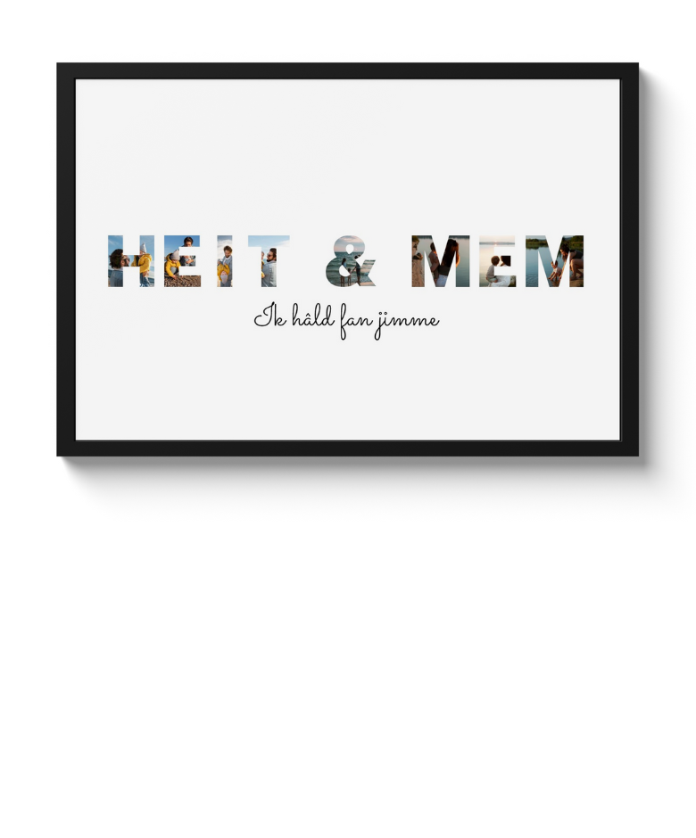 Letter collage - Heit & Mem