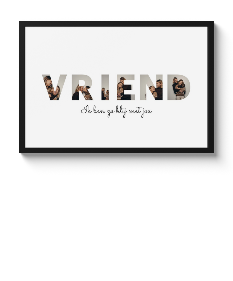 Letter collage – Vriend