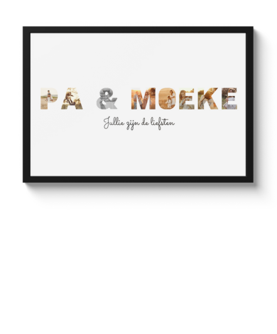 Poster met lijst - Pa & Moeke