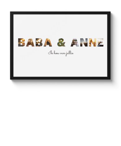 Poster met lijst - Baba & Anne