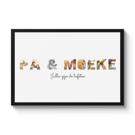 Poster met lijst - Pa & Moeke