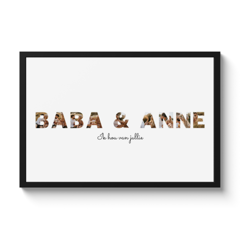 Poster met lijst - Baba & Anne