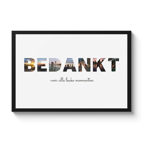 Poster met lijst - Bedankt