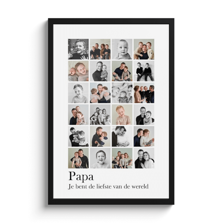 Poster met lijst Collage papa