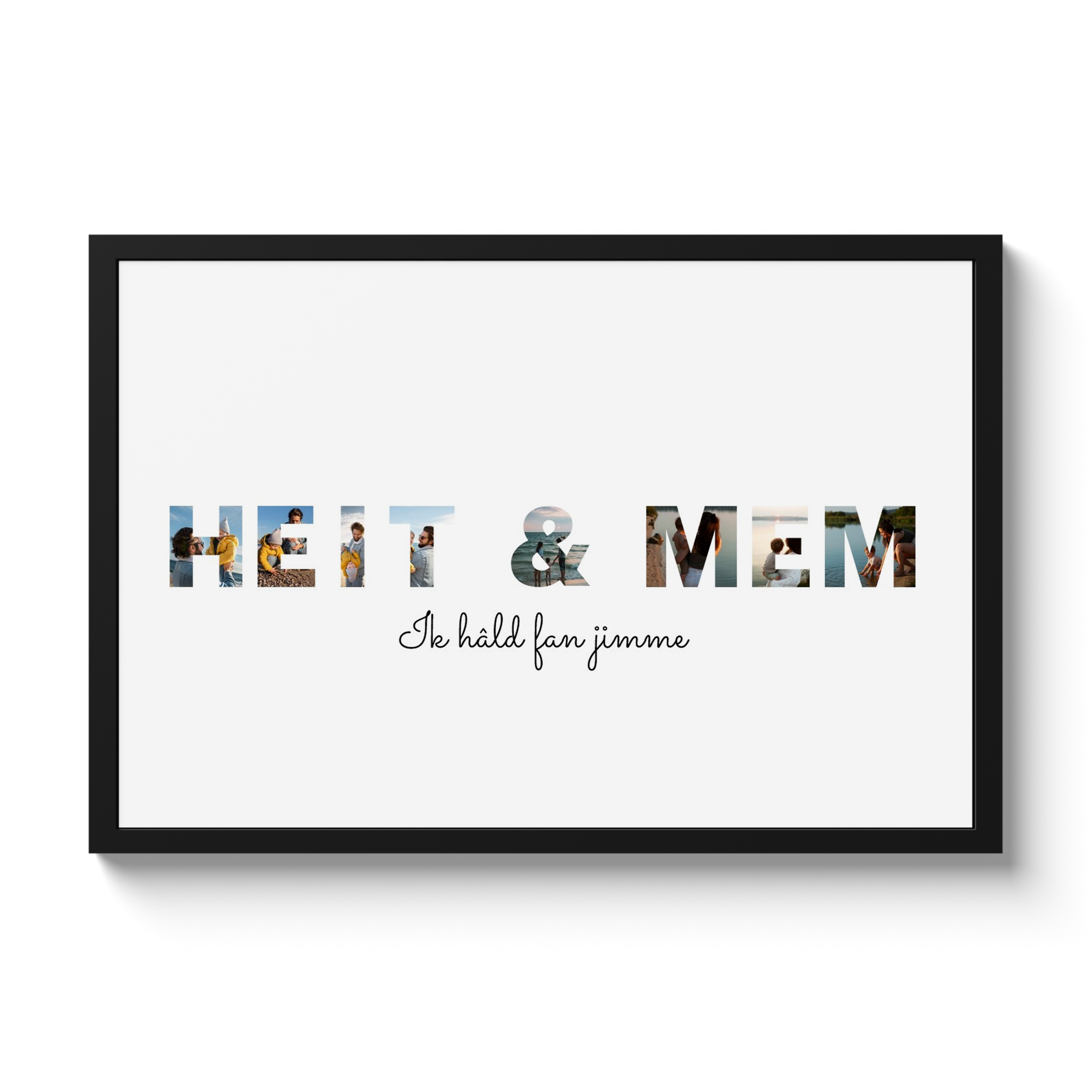 Letter collage - Heit & Mem