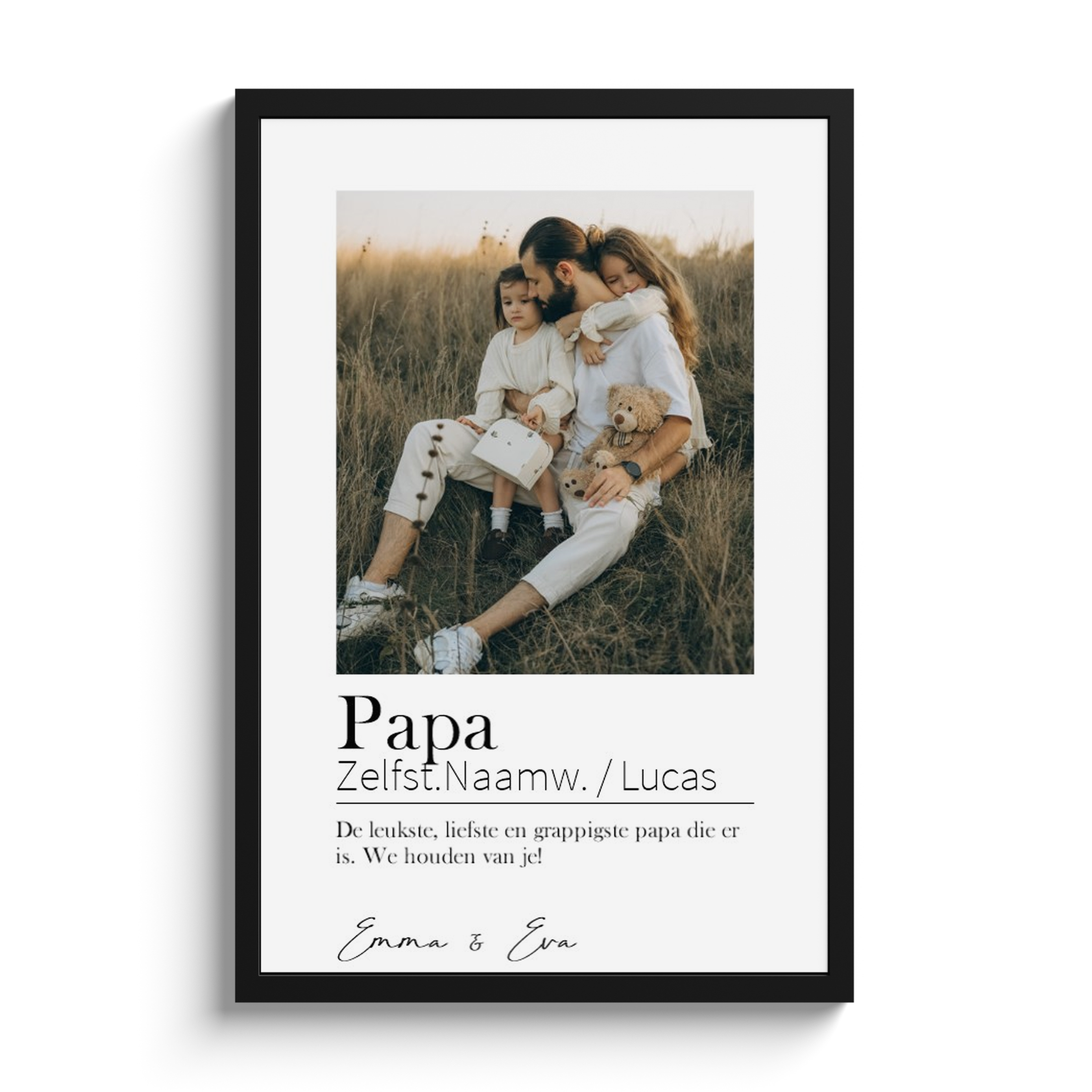 Foto in lijst - Papa betekenis 1 foto