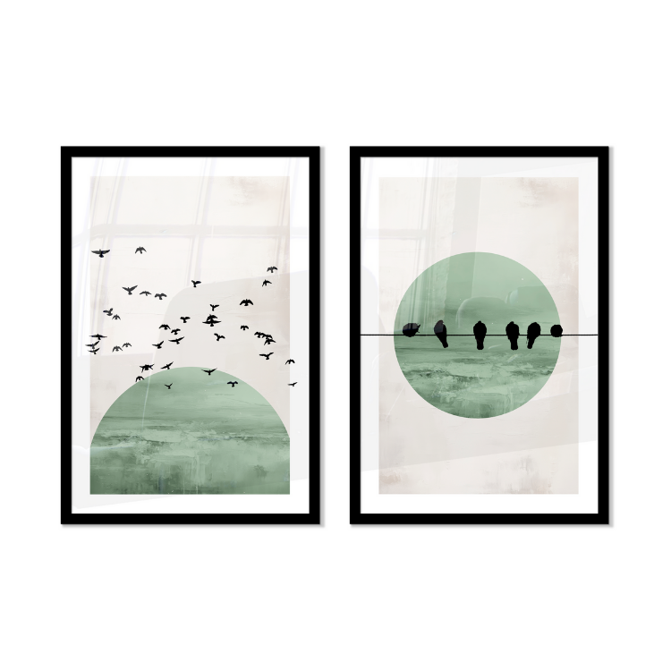Fotowand vogels van vrijheid - Set 2 stuks (Compleet)-thumbnail-3