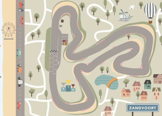 Speelmat Zandvoort - Racen - Circuit