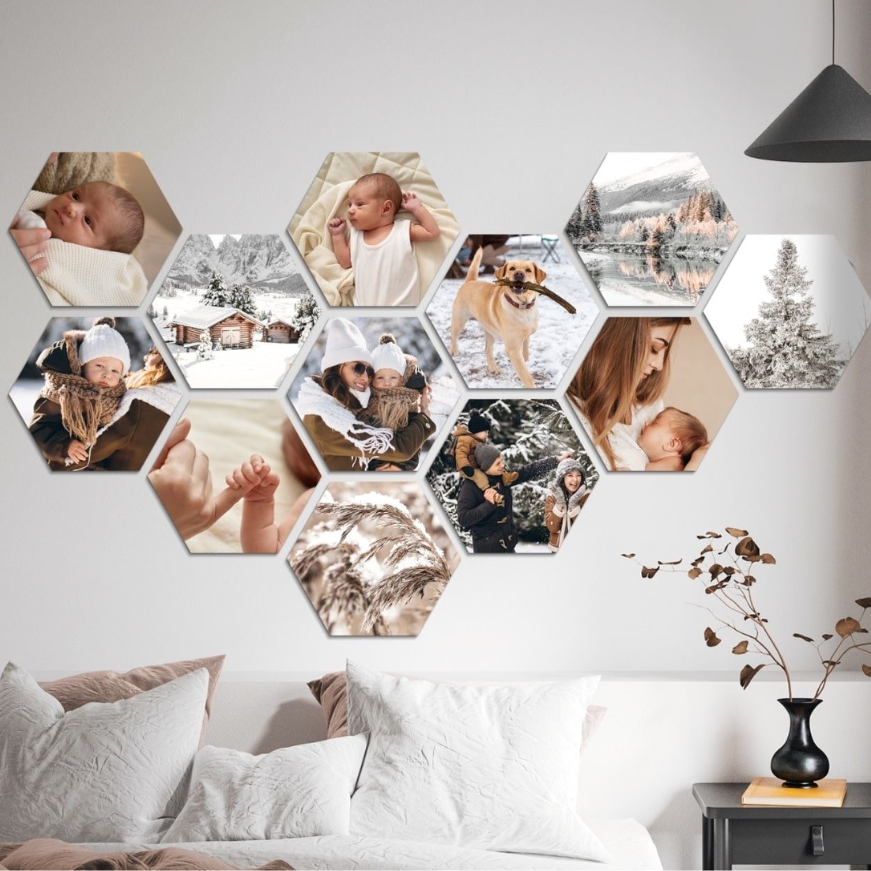 Hexagon collage