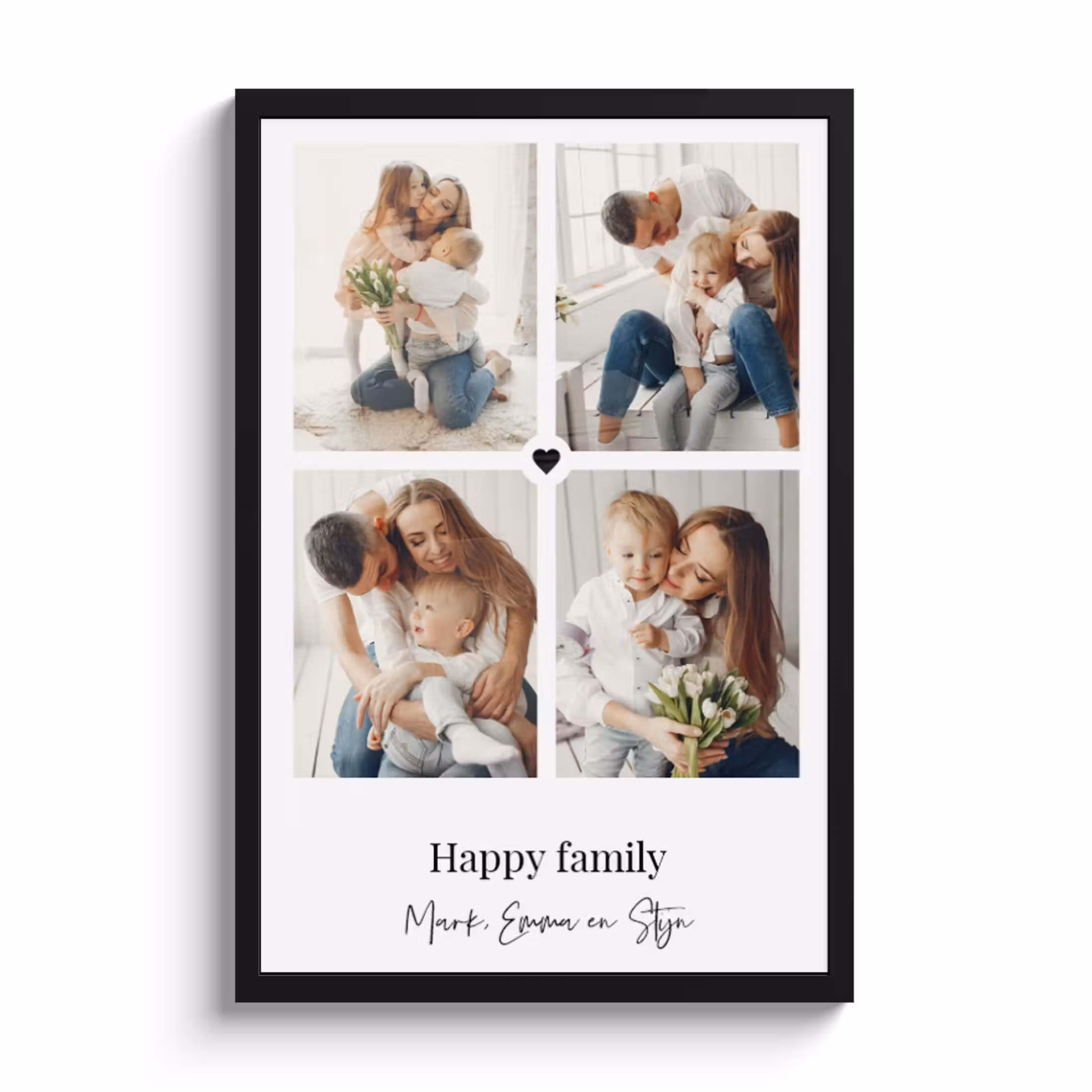 Foto in lijst – Collage met hartje